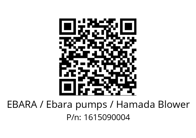   EBARA / Ebara pumps / Hamada Blower 1615090004