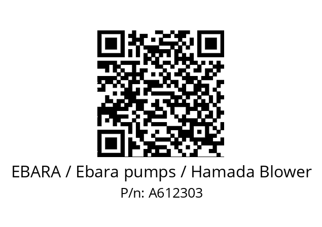   EBARA / Ebara pumps / Hamada Blower A612303