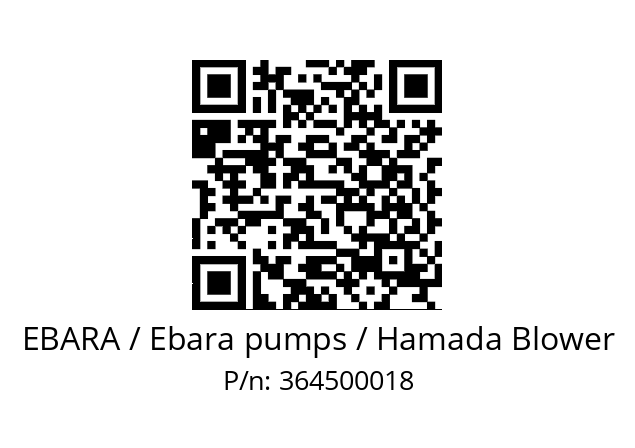   EBARA / Ebara pumps / Hamada Blower 364500018