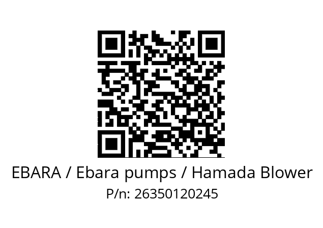   EBARA / Ebara pumps / Hamada Blower 26350120245