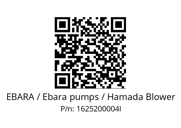   EBARA / Ebara pumps / Hamada Blower 1625200004I