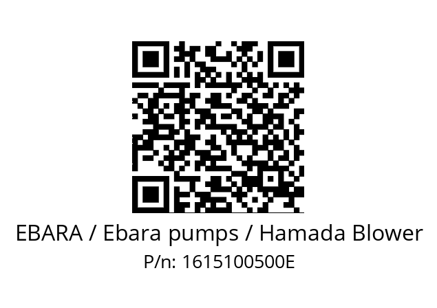   EBARA / Ebara pumps / Hamada Blower 1615100500E