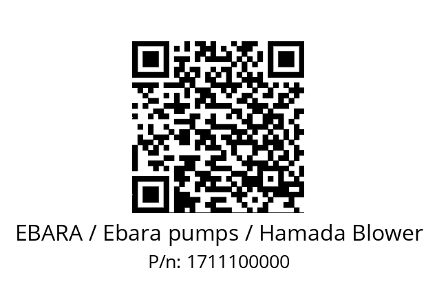   EBARA / Ebara pumps / Hamada Blower 1711100000