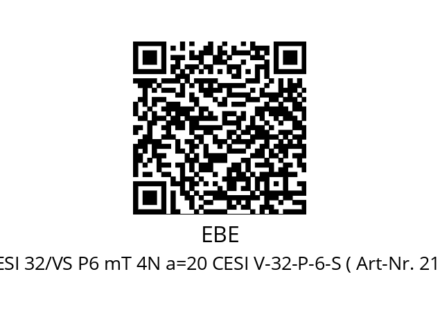   EBE CESI 32/VS P6 mT 4N a=20 CESI V-32-P-6-S ( Art-Nr. 2108080)