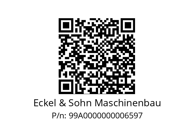   Eckel & Sohn Maschinenbau 99A0000000006597