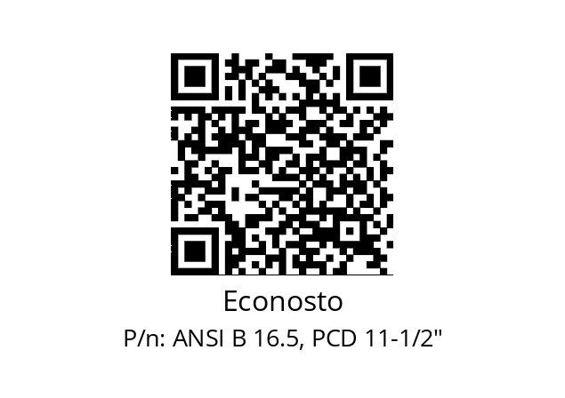   Econosto ANSI B 16.5, PCD 11-1/2"