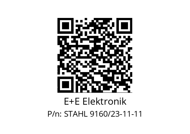   E+E Elektronik STAHL 9160/23-11-11