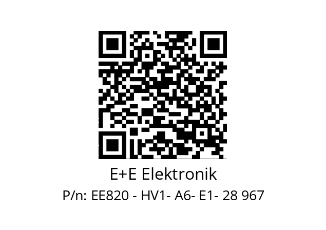   E+E Elektronik ЕЕ820 - HV1- A6- E1- 28 967