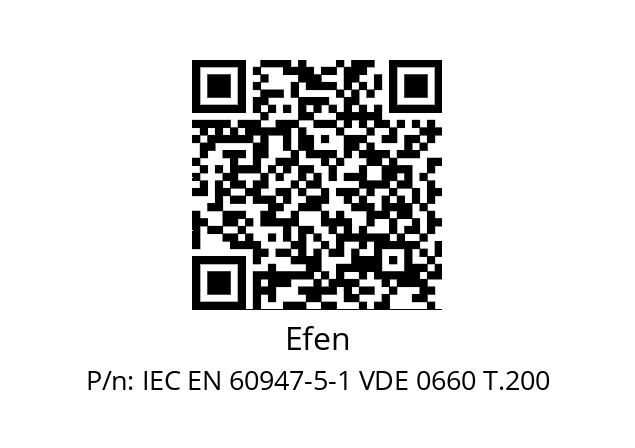   Efen IEC EN 60947-5-1 VDE 0660 T.200