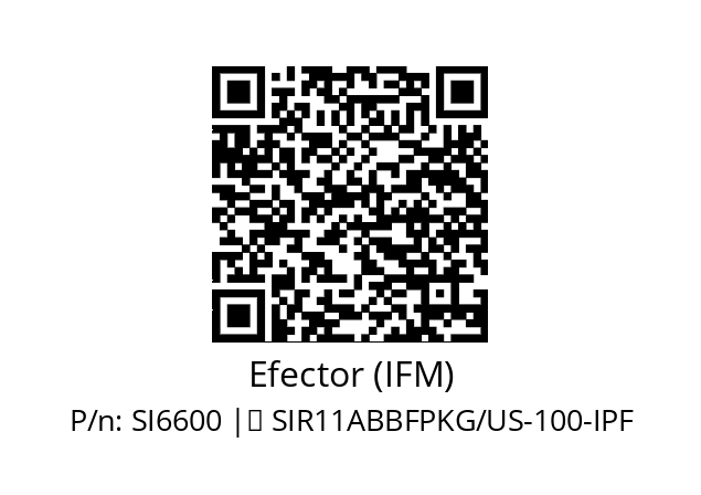   Efector (IFM) SI6600 |‌ SIR11ABBFPKG/US-100-IPF