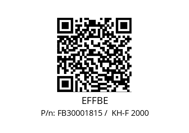   EFFBE FB30001815 /  KH-F 2000