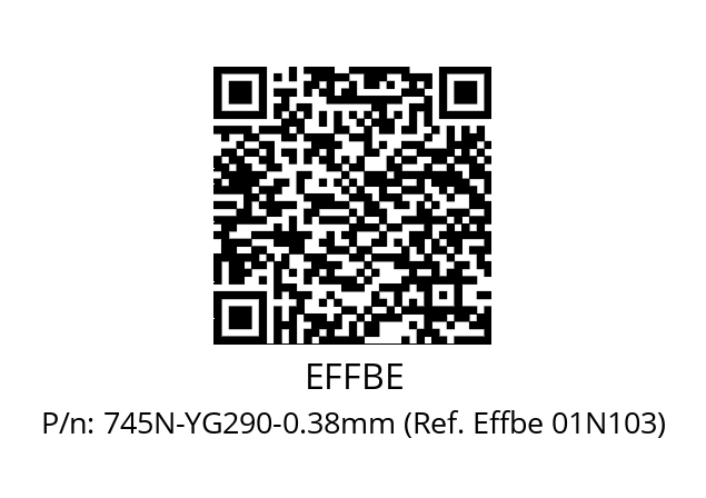   EFFBE 745N-YG290-0.38mm (Ref. Effbe 01N103)