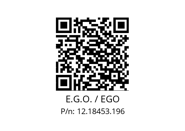   E.G.O. / EGO 12.18453.196