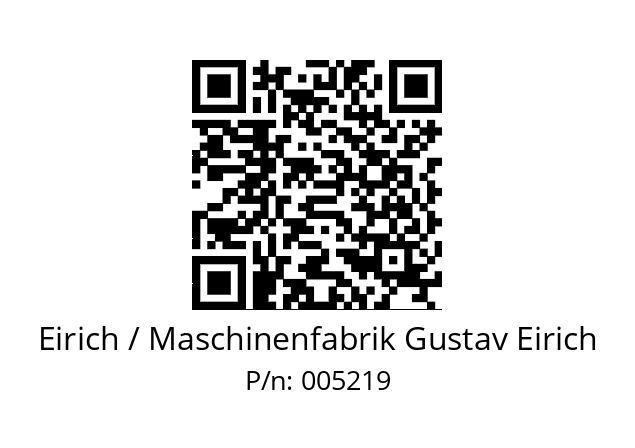   Eirich / Maschinenfabrik Gustav Eirich 005219