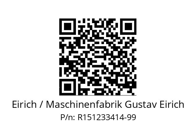   Eirich / Maschinenfabrik Gustav Eirich R151233414-99