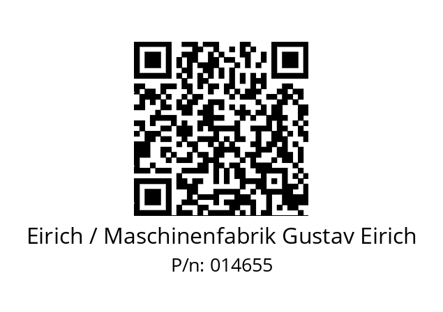   Eirich / Maschinenfabrik Gustav Eirich 014655