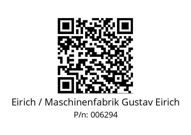   Eirich / Maschinenfabrik Gustav Eirich 006294