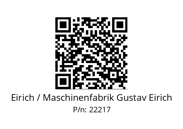   Eirich / Maschinenfabrik Gustav Eirich 22217