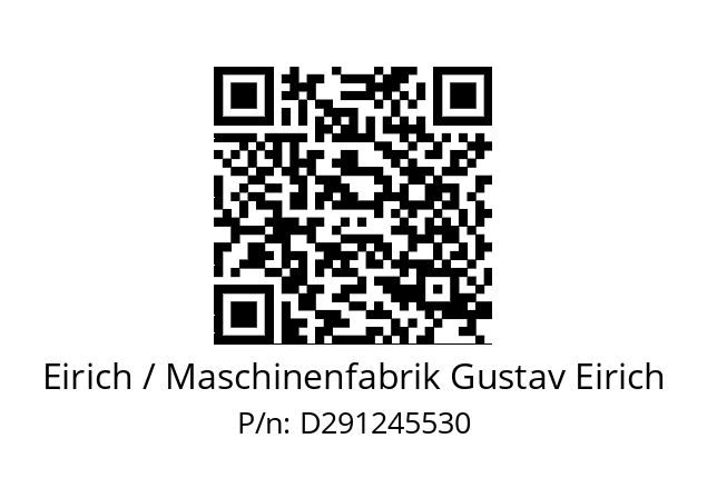   Eirich / Maschinenfabrik Gustav Eirich D291245530