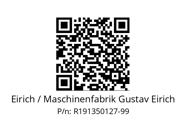   Eirich / Maschinenfabrik Gustav Eirich R191350127-99