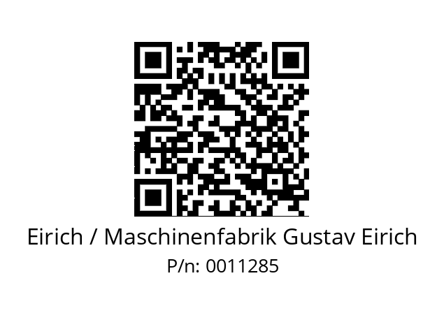   Eirich / Maschinenfabrik Gustav Eirich 0011285