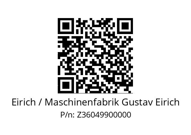   Eirich / Maschinenfabrik Gustav Eirich Z36049900000