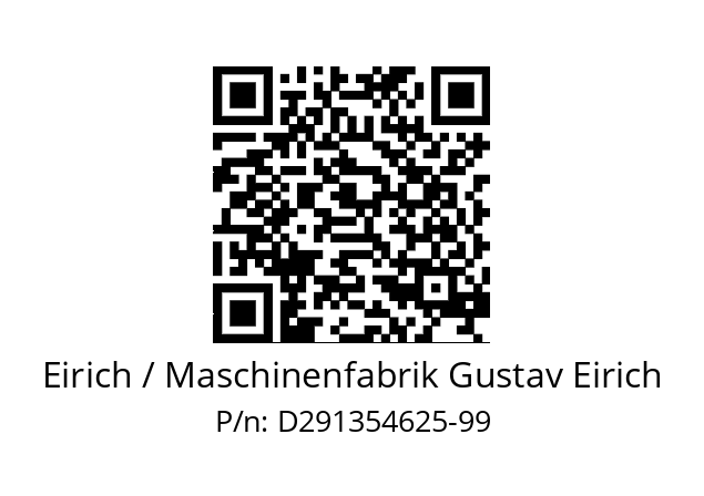   Eirich / Maschinenfabrik Gustav Eirich D291354625-99