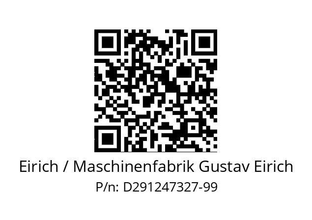   Eirich / Maschinenfabrik Gustav Eirich D291247327-99