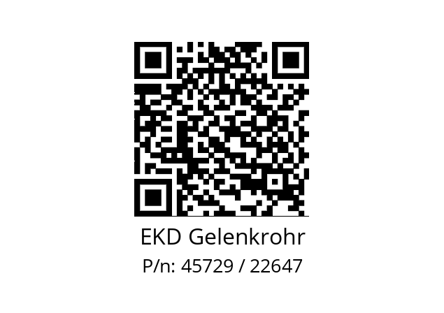   EKD Gelenkrohr 45729 / 22647