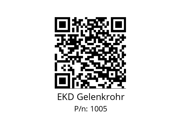   EKD Gelenkrohr 1005