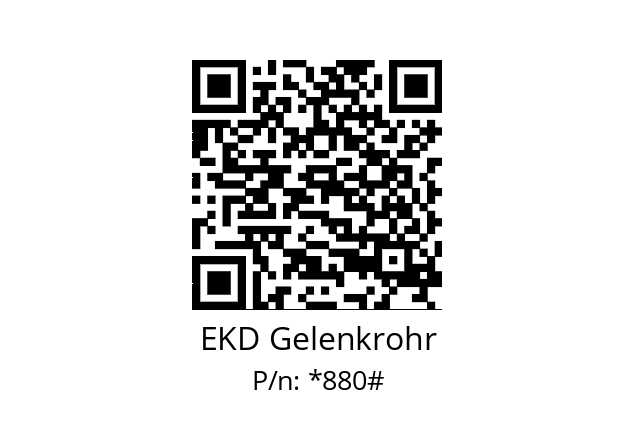   EKD Gelenkrohr *880#