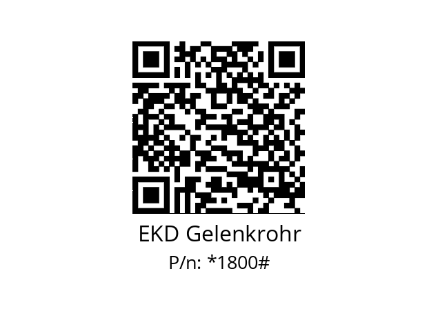   EKD Gelenkrohr *1800#