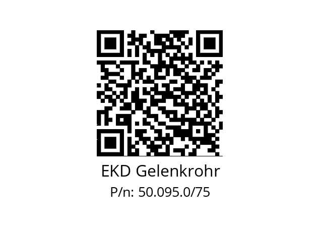   EKD Gelenkrohr 50.095.0/75