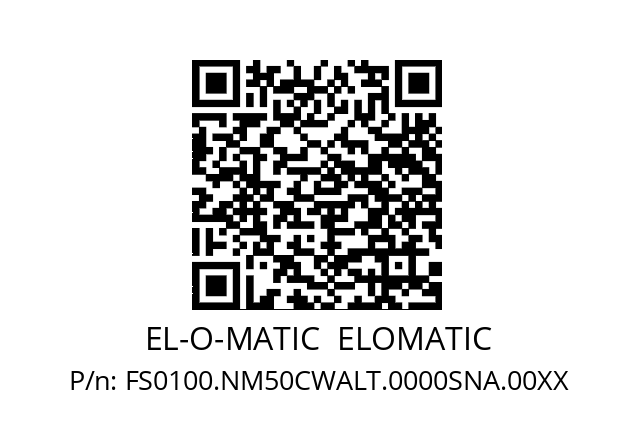   EL-O-MATIC  ELOMATIC FS0100.NM50CWALT.0000SNA.00XX