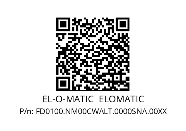   EL-O-MATIC  ELOMATIC FD0100.NM00CWALT.0000SNA.00XX