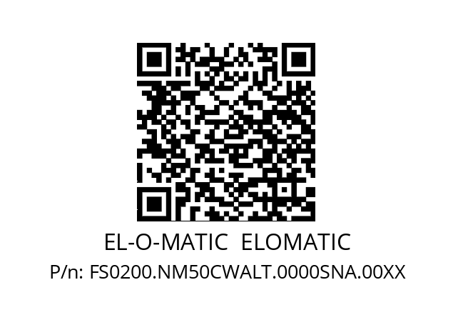   EL-O-MATIC  ELOMATIC FS0200.NM50CWALT.0000SNA.00XX