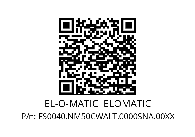   EL-O-MATIC  ELOMATIC FS0040.NM50CWALT.0000SNA.00XX