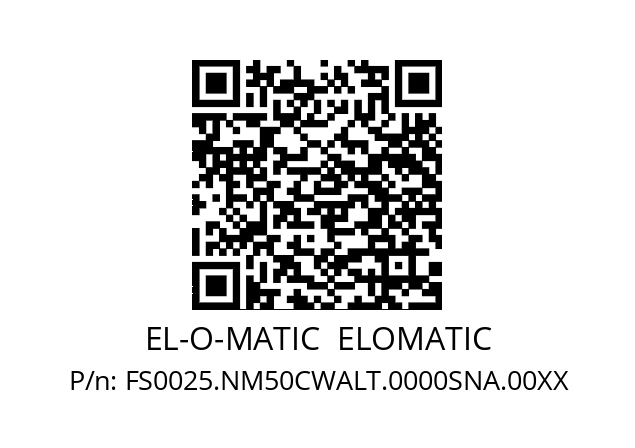   EL-O-MATIC  ELOMATIC FS0025.NM50CWALT.0000SNA.00XX