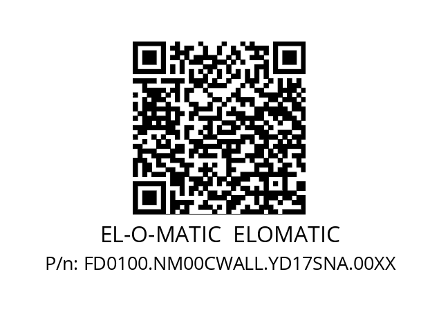   EL-O-MATIC  ELOMATIC FD0100.NM00CWALL.YD17SNA.00XX