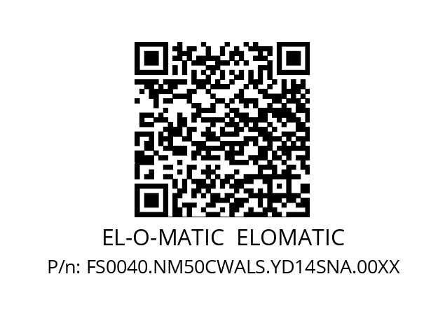   EL-O-MATIC  ELOMATIC FS0040.NM50CWALS.YD14SNA.00XX