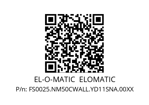   EL-O-MATIC  ELOMATIC FS0025.NM50CWALL.YD11SNA.00XX