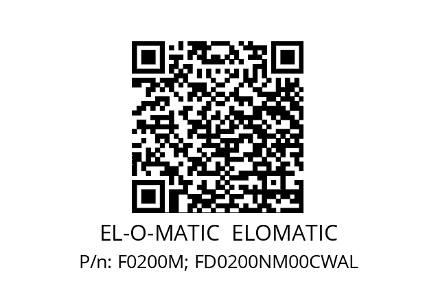   EL-O-MATIC  ELOMATIC F0200M; FD0200NM00CWAL