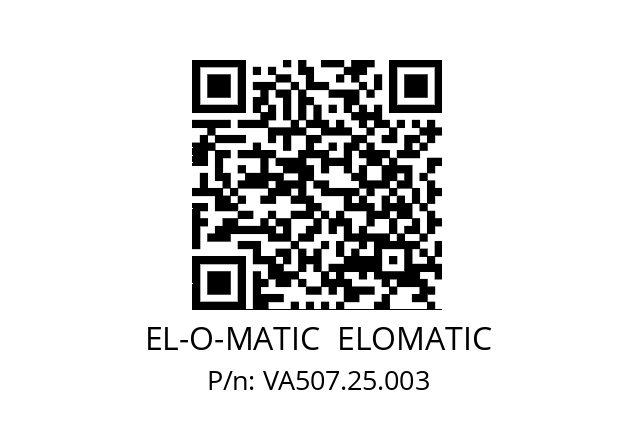   EL-O-MATIC  ELOMATIC VA507.25.003