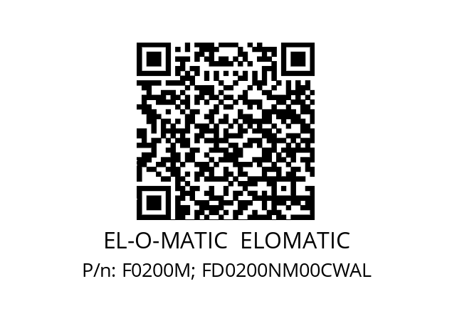   EL-O-MATIC  ELOMATIC F0200M; FD0200NM00CWAL