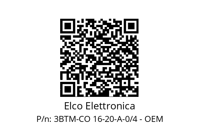   Elco Elettronica 3BTM-CO 16-20-A-0/4 - OEM