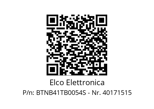   Elco Elettronica BTNB41TB0054S - Nr. 40171515