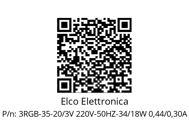   Elco Elettronica 3RGB-35-20/3V 220V-50HZ-34/18W 0,44/0,30A