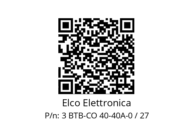   Elco Elettronica 3 BTB-CO 40-40A-0 / 27