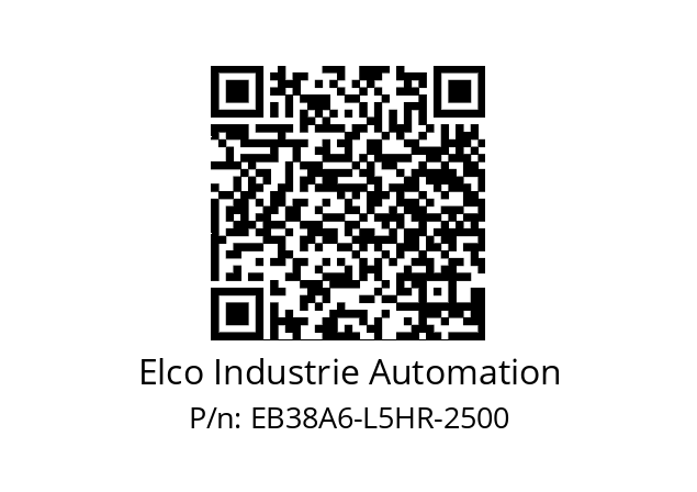   Elco Industrie Automation EB38A6-L5HR-2500