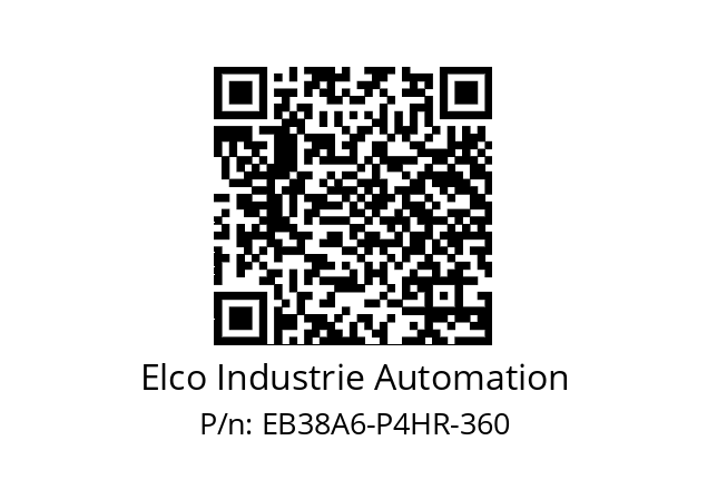   Elco Industrie Automation EB38A6-P4HR-360